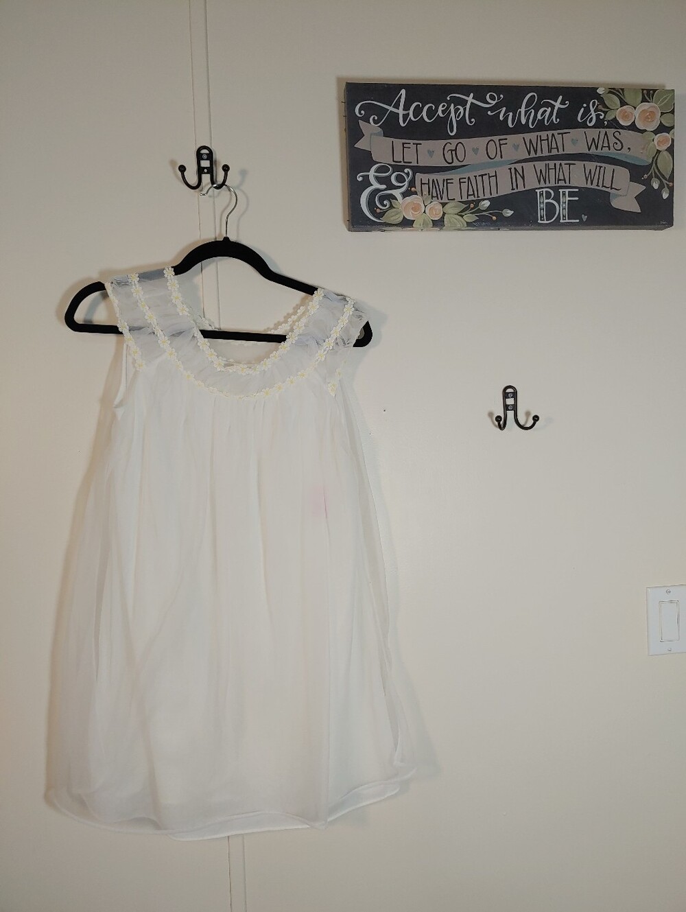 60's Inspired Medium White W/yellow Daisies "Gidget" Lingerie